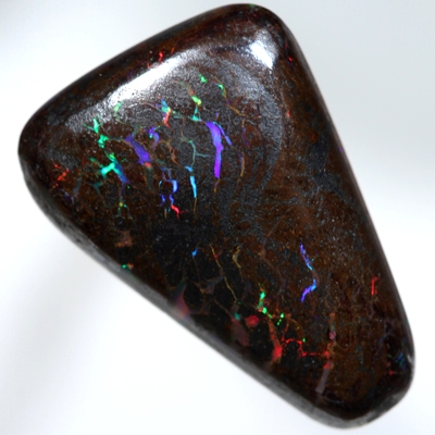 SOLID BOULDER OPAL Rivers of red and turquoise blue SEE VIDEO 